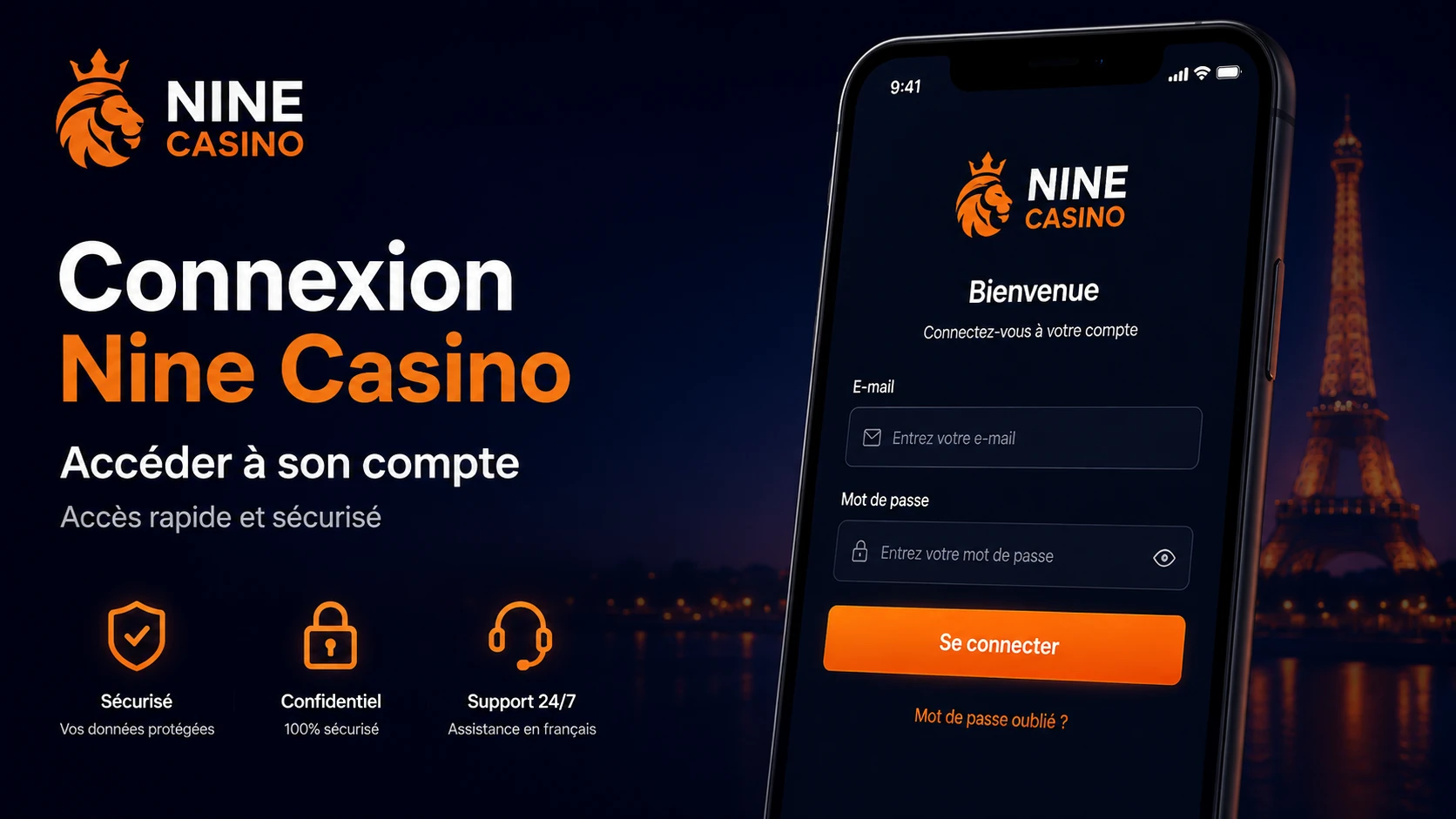 Nine Casino Connexion et Login - Accéder à son Compte
